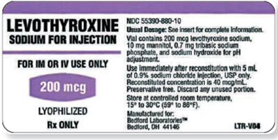 Refer to the levothyroxine sodium label in Figure to answer the following questions. Where will you find average dosage instructions? ________ Figure    