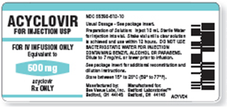 Refer to the acyclovir label in Figure to answer the following questions for reconstitution. How soon must this solution be used? _________ Figure