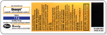 Other drugs shipped in powdered form are antibiotics. Read the label in Figure to answer the following questions about reconstituting this drug. All the information you need is printed sideways on the right of the label. How long if refrigerated? ______ Figure