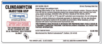 Refer to the clindamycin label provided in Figure to answer the following questions. Where will you locate reconstitution instructions? ______ Figure