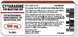 Refer to the cytarabine label in Figure to answer the following questions. What will be the dosage per mL of the reconstituted solution? _________ Figure