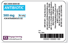 Refer to the Antibiotic for Intravenous Use labels and insert in Figure, Figure, and Figure. Use both the insert and label information to answer the following questions. What is the reconstituted dosage per mL of both of these solutions?_______ Figure 1      Figure 2 and 3    