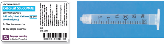 Calculate these dosages using ratio and proportion. Express mL answers to the nearest tenth (or hundredth where indicated) using the medication labels provided. Measure the dosages you calculate on the syringes provided. Have your answers checked by your instructor to be sure you have calculated and measured the dosages correctly. calcium gluconate 0.93 mEq for an IV additive ___   