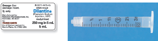 Calculate these dosages using ratio and proportion. Express mL answers to the nearest tenth (or hundredth where indicated) using the medication labels provided. Measure the dosages you calculate on the syringes provided. Have your answers checked by your instructor to be sure you have calculated and measured the dosages correctly. Dilantin 0.1 g ____