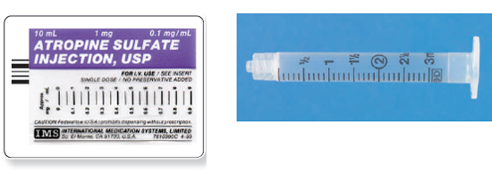 Calculate these dosages using ratio and proportion. Express mL answers to the nearest tenth (or hundredth where indicated) using the medication labels provided. Measure the dosages you calculate on the syringes provided. Have your answers checked by your instructor to be sure you have calculated and measured the dosages correctly. atropine sulfate 150 mcg ____   