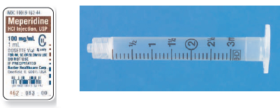 Calculate these dosages using ratio and proportion. Express mL answers to the nearest tenth (or hundredth where indicated) using the medication labels provided. Measure the dosages you calculate on the syringes provided. Have your answers checked by your instructor to be sure you have calculated and measured the dosages correctly. meperidine 75 mg ____