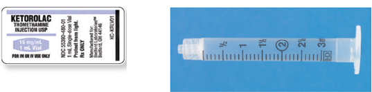Calculate these dosages using ratio and proportion. Express mL answers to the nearest tenth (or hundredth where indicated) using the medication labels provided. Measure the dosages you calculate on the syringes provided. Have your answers checked by your instructor to be sure you have calculated and measured the dosages correctly. ketorolac tromethamine 20 mg ____