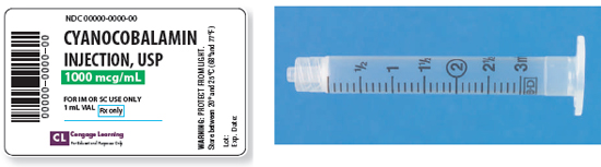Calculate these dosages using ratio and proportion. Express mL answers to the nearest tenth (or hundredth where indicated) using the medication labels provided. Measure the dosages you calculate on the syringes provided. Have your answers checked by your instructor to be sure you have calculated and measured the dosages correctly. cyanocobalamin 750 mcg ____