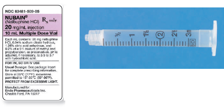 Calculate these dosages using ratio and proportion. Express mL answers to the nearest tenth (or hundredth where indicated) using the medication labels provided. Measure the dosages you calculate on the syringes provided. Have your answers checked by your instructor to be sure you have calculated and measured the dosages correctly. Nubain 15 mg ____