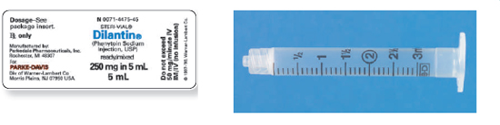 Calculate these dosages using DA. Express mL answers to the nearest tenth (or hundredth where indicated) using the medication labels provided. Measure the dosages you calculate on the syringes provided. Have your answers checked by your instructor to be sure you have calculated and measured the dosages correctly. Dilantin 0.15 g ____