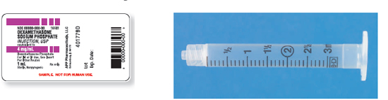 Calculate these dosages using DA. Express mL answers to the nearest tenth (or hundredth where indicated) using the medication labels provided. Measure the dosages you calculate on the syringes provided. Have your answers checked by your instructor to be sure you have calculated and measured the dosages correctly. dexamethasone 5 mg ____