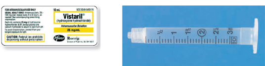 Calculate these dosages using DA. Express mL answers to the nearest tenth (or hundredth where indicated) using the medication labels provided. Measure the dosages you calculate on the syringes provided. Have your answers checked by your instructor to be sure you have calculated and measured the dosages correctly. hydroxyzine HCl 40 mg ___