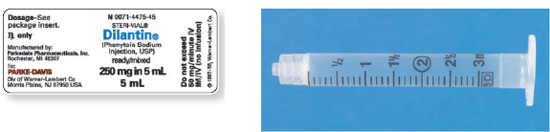 Calculate these dosages using DA. Express mL answers to the nearest tenth (or hundredth where indicated) using the medication labels provided. Measure the dosages you calculate on the syringes provided. Have your answers checked by your instructor to be sure you have calculated and measured the dosages correctly. Dilantin 125 mg ___