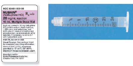 Calculate these dosages using DA. Express mL answers to the nearest tenth (or hundredth where indicated) using the medication labels provided. Measure the dosages you calculate on the syringes provided. Have your answers checked by your instructor to be sure you have calculated and measured the dosages correctly. Nubain 15 mg ____