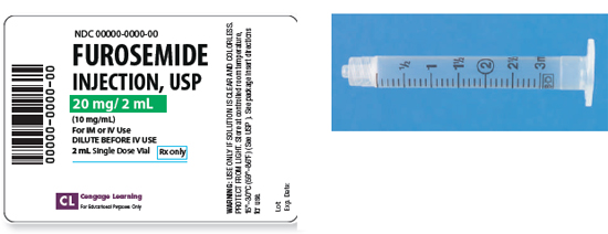 Calculate these dosages using DA. Express mL answers to the nearest tenth (or hundredth where indicated) using the medication labels provided. Measure the dosages you calculate on the syringes provided. Have your answers checked by your instructor to be sure you have calculated and measured the dosages correctly. furosemide 15 mg ____