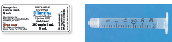 Calculate these dosages using DA. Express mL answers to the nearest tenth (or hundredth where indicated) using the medication labels provided. Measure the dosages you calculate on the syringes provided. Have your answers checked by your instructor to be sure you have calculated and measured the dosages correctly. phenytoin Na 75 mg ____