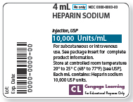 Refer to the label in Figure to determine how many mL will be required to add 20,000 units to an IV solution. ____________ Figure