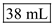 Total dosage strength of the medicine is 1.5 g in 2 mL. The solution is ordered to dilute to 40 mL. Then the volume of solution that must be added to the burette to dilute the solution is   Therefore, the Dilution volume is   The flow rate gtt/min is calculated as shown below. The total volume to be infused is 40 mL in 40 min. Then, `   Therefore, the flow rate in gtt/min is  
