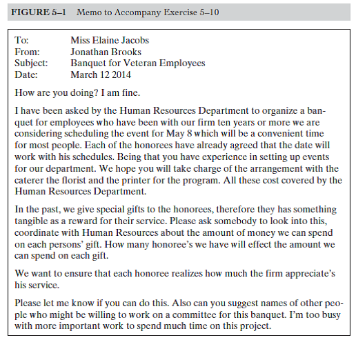 Revise the following memo, using the guidelines you've studied in this and other chapters. Your goal will be to produce a more effective memo.