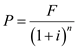 The formula for calculating the present worth is as follows: Here, F is future accumulated amount, n is number of years, and i is annual rate of interest. The standard notation equation is where the value of the factor is seen in the compound interest factor table. The formula for inflated interest rate as follows: Here, i is interest rate, f is inflation rate. Calculate the purchasing power in current-value dollar terms as follows: Thus, the purchasing power in current-value dollar terms is