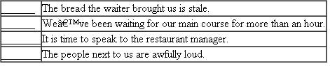 In the following groups, one statement is the general point and the other statements are specific support for the point. Identify each point with a P and each statement of support with an S. EXAMPLE EXPLANATION The point-that the writer's college is easy for the writer to get to-is strongly supported by the three specific details stated.