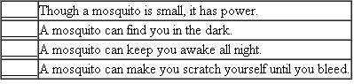 In the following groups, one statement is the general point and the other statements are specific support for the point. Identify each point with a P and each statement of support with an S. EXAMPLE EXPLANATION The point-that the writer's college is easy for the writer to get to-is strongly supported by the three specific details stated.