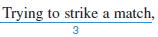 Identify the sentence-skills mistakes at the underlined spots in the paragraph that follows. From the box below, choose the letter that describes each mistake and write it in the space provided. The same mistake may appear more than once. a. fragment b. run-on c. irregular verb mistake d. missing comma after introductory words e. apostrophe mistake f. dangling modifier g. missing quotation marks A Horrifying Moment The most horrifying moment of my life occurred in the dark hallway of my building. Though the hallway light was managed to find my apartment door. However, I could not find the keyhole with my door key. I then pulled a book of matches from my pocket. the entire book of matches into flames. I flicked the matches away but not before my coat sleeve fire. Within seconds, my arm was like a torch. flames began to sear my skin. I was quickly going into shock. A door opened and a voice cried out, I was pulled through an apartment and put under a bathroom shower, which extinguished the flames. I suffered third-degree burns on my 0 felt lucky to escape with my life. 1. ___________ 2. ___________ 3. ___________ 4. ___________ 5. ___________ 6. ___________ 7. ___________ 8. ___________ 9. ___________ 10. ___________