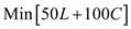 (a)Formulate the optimization model to minimize the cost of steel production as follows. Objective function Z is . Here, decision variable, L is amount of labor used and C is amount of capital used.The formulation is subjected to the following constraints. 1) The total demand for steel in tons required to be produced. 2) Lower bound constraints. 3) Upper bound constraints. (b)Use the Excel solver to find the optimal solution. Setup the decision variables with value of 5. Give the data with objective function expression, and constraints as shown in figure (1). Enable multi start option inside the solver dialog box (to reach global optimum) as in figure (2). Setup the inputs in the solver dialog box as shown in figure (3). Show the optimum result from clicking solver button in worksheet as in figure (4). Thus, the amount of labor to be used is . The amount of capital to be used is . The minimum cost of production is .