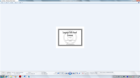 The printout of workout modules is as follows:  Grammar check:    Spell Check:    Sentence construction:    Assesment graph:    Result and Medal:    Certificate:   