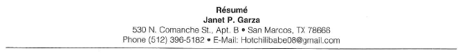 Revising Janet's Résumé One effective way to improve your writing skills is to critique and edit the résumé of someone else. Your Task. Analyze the following poorly organized résumé. List its weaknesses, Your instructor may ask you to revise sections of this résumé before showing you an improved version.   OBJECTIVE I would love to find a first job in the real world with a big accounting company that will help me get ahead in the accounting field SKILLS Word processing, Internet browsers (Explorer and Google), Powerpoint, Excel, type 30 wpm, databases, spreadsheets; great composure in stressful situations; 3 years as leader and supervisor and 4 years in customer service EDUCATION Austin Community College Lamar Center, San Marcos, Texas. AA degree Fall 2007 Now I am pursuing a BA in Accounting at TSU-San Marcos, majoring in Accounting; my minor is Marketing. Expected degree date is June 2009; I recieved a Certificate of Completion in Entry Level Accounting in June 2007 I went to Scranton High School, Scranton, PA. I graduated in June 2004. Highlights: • Named Line Manager of the Month at Home Depot. 09/2004 and 08/2003 • Obtained a Certificate in Entry Level Accounting, June 2005 • Chair of Accounting Society, Spring and fall 2007 • Dean's Honor List, Fall 2008 • Financial advisor training completed through Primerica (May 2008) • Webmaster for M.E.Ch.A., Spring 2009 Part-Time Employment Financial Consultant, 2008 to present I worked only part-time (January 2008-present) for Primerica Financial Services, San Marcos, TX to assist clients in obtaining a mortgage or consolidating a current mortgage loan and also to advise clients in assessing their need for life insurance. Home Depot, Kyle, TX. As line manager, from September 2004-March 2008, I supervised 50 cashiers and front-end associates. I helped to write schedules, disciplinary action notices, and performance appraisals. I also kept track of change drawer and money exchanges; occasionally was manager on duty for entire store. Penn Foster Career School-Scranton, PA where I taught flower design, I supervised 15 florists, made floral arrangements, sent them to customers, and restocked flowers. List at least six weaknesses in this résumé.<div style=padding-top: 35px> 
