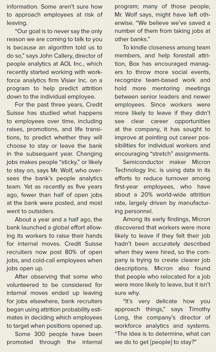 THE WALL STREET JOURNAL CASE IN THE NEWS [LO11-3, 11-4, 11-5] Thinking of Quitting? The Boss Knows        Why might low feelings of connectedness to one's team lead a team member to think about quitting?