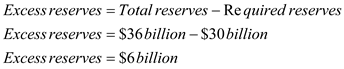 (a) Calculate money supply (M1) -   The Money supply (M1) is $900 billion. (b) Total reserves = $36 billion Required reserve ratio = 0.05 Transaction deposits = $600 billion Calculate required reserves -   The required reserves are $30 billion. Calculate Excess reserves -   The excess reserves are $6 billion. (c) Calculate Money Multiplier -   The Money multiplier is 20. (d) Available lending capacity of banking system is equal to excess reserves it held. In given case, banking system holds $6 billion as excess reserves. So, the available lending capacity is $6 billion.