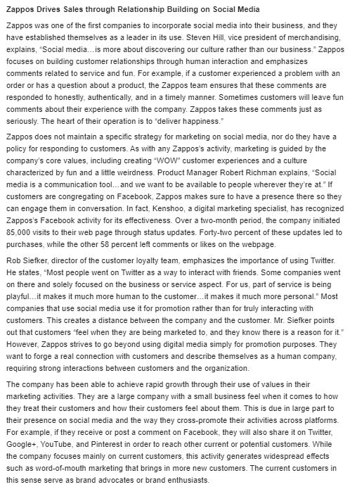      How does Zappos encourage word-of-mouth marketing through digital media?