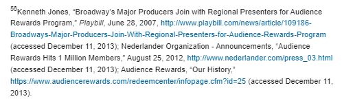 Nederlander Organization Rewards the Audience The Nederlander Organization is in its 100th year of managing Broadway-type theaters in several states and the United Kingdom. It is a theatrical organization that owns concert venues and Broadway theaters. Nederlander describes itself as a lifestyle company, which puts them in a specific niche with a specific type of customer. Josh Lesnick, President and CEO of Audience Rewards, explains, I think with something like the arts, customers obviously want a good deal. They want a value-add, but it's really about the experience. The organization engages in promotional activities for various concerts as well as production of Broadway shows. The success of such activities relies on building and maintaining strong relationships with the many theater owners and ticketing organizations. Nederlander Organization has leveraged these relationships with their Audience Rewards program, a type of sales promotion that has allowed them to build strong relationships with customers by enhancing their experience. The unique nature of the industry and smaller size of their target market allows Nederlander to create a valuable experience for customers through personal selling and sales promotion activities. Josh Lesnick describes Audience Rewards as similar to a frequent flyer program. Customers can become members for free and are entered into the ticketing system. When they buy tickets and go to shows, they collect points and are able to redeem them for free or discounted tickets and other rewards. The program was developed as an alternative to traditional discounting. [It is] another way to incentivize customers to go to the theater more, to spend more money, to try out new art. Nederlander's sales promotion program strongly benefits smaller venues. The theater industry is composed of many small privately owned theaters, and each show is marketed individually. This can make it difficult and expensive for companies to advertise and promote their shows. Nederlander's Audience Rewards program helps ease this complexity because they work with many theater owners who support and take part in the program. Lesnick explains that it provides a central platform to market across all the vendors and art. The Audience Rewards program also depends on outside relationships with major companies who sponsor the rewards for the program. Acquiring such partnerships can be a challenge for most small companies; however, Nederlander's target market is an attractive opportunity for large companies. A market dominated by 30- to 59-year-old females with a high annual income of approximately $200,000 appeals to our corporate partners because they want to get access to our customers, Lesnick explains. The program has also provided Nederlander with the opportunity to develop new products such as cobranded credit cards and Broadway-wide gift cards. With these new additions, customers and corporate partners are receiving valuable benefits. Customers are not only able to receive free and discounted tickets, but they are also able to redeem their points to participate in special red carpet events and backstage passes to meet performers. Corporate partners receive the benefit of access to a more specific and profitable target market. Before the institution of the Audience Rewards program, Nederlander was bringing in hundreds of thousands of dollars in ticket sales without the use of technology or innovative customer relationship management techniques. Sean Free, Vice President of Sales and Ticketing, comments on the types of technologies used by businesses for marketing and business strategies. He states that e-mail blasts, and the retargeting efforts that people are now doing, and following people on the Internet through IP addresses…is all very new…and Broadway is usually one of the last industries to follow through with the latest technology. Despite the tendency for the industry's slow reaction, Nederlander's implementation of the Audience Rewards program has served as a catalytic innovation for the company. For example, six months before the premier of the Broadway show  In addition to the many benefits of this program, sales promotion has provided Nederlander Organization with a competitive advantage over other companies. Because this program relies on the relationships and support of the theater owners and outside companies with whom Nederlander has already solidified relationships, they have created a barrier to entry for other theater organizations due to their strong relationship marketing. This loyalty program has proven to be profitable and good for all partners and members involved with the company.     