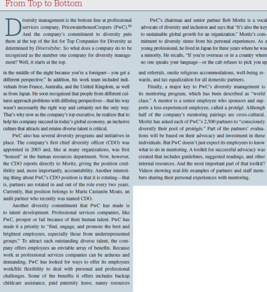    What challenges might PwC face in adapting to a more diverse applicant pool of college graduates?