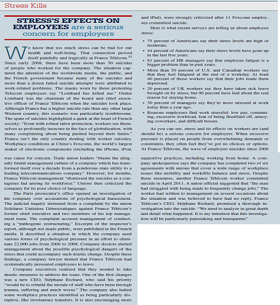 What are France Télécom's executives doing to address the situation? Do you think it's enough? Are there other actions they might take? If so, describe those. If not, why not?