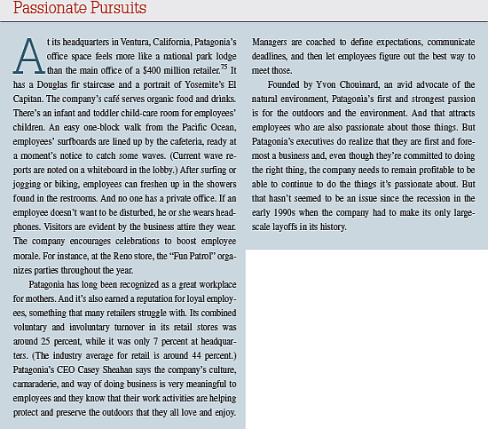    What would it be like to work at Patagonia? (Hint: Go to Patagonia's Web site and find the section on jobs.) What's your assessment of the company's work environment?