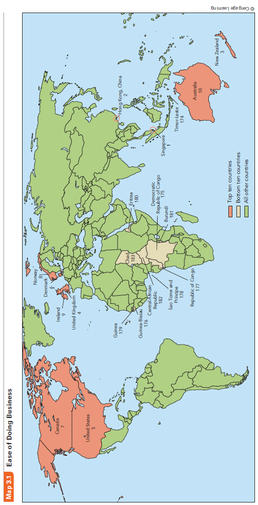 Identify a country or region on PengAtlas Map 3.1 in which it is relatively difficult to do business. In spite of any difficulty, suppose you wish to expand into that country. Would you expand through an acquisition or an alliance? Why?