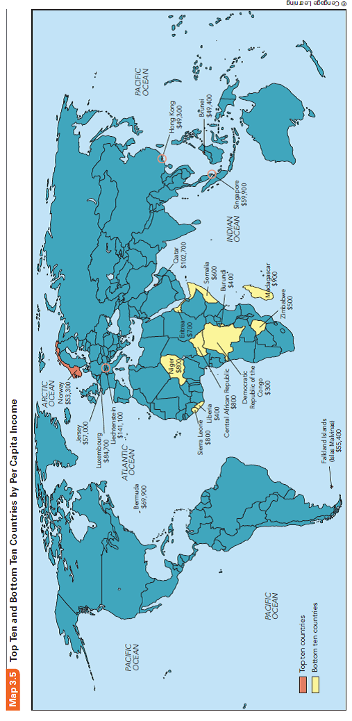 See PengAtlas Map 3.5 (Poorest Ten). Other than low wages, why might a firm outsource its activities to one of these countries?    