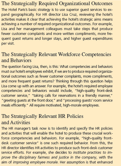 Using Table and Figure list at least 15 metrics the Hotel Paris could use to measure its HR practices. TABLE Examples Selected from Several Studies of How Recruitment, Selection, Training, Appraisal, Pay, and other Practices Differ in high-Performance and Low-Performance companies     Source: Based on Comparison of HR Practices in High-Performance and Low-Performance Companies, by B.E. Becker, et al., from The HR Scorecard: Linking People , Strategy and Performance (Boston: Harvard Business School Press, 2001); Barry Macy, Gerard Farias, Jean-Francois Rosa, and Curt Moore, Built To Change: High-Performance Work Systems and Self-Directed Work Teams-A Longitudinal Field Study, Research in Organizational Change and Development , V 16, pp. 339-418, 2007; James Gathrie, Wenchuan Liu, Patrick Flood, and Sarah MacCurtain, High Performance Work Systems, Workforce Productivity, and Innovation: A Comparison of MNCs and Indigenous Firms, The Learning, Innovation and Knowledge (LINK) Research Centre Working Paper Series, WP 04-08, 2008. Figure Metrics for the SHRM® 2011-2012 Customized Human Capital Benchmarking Report     Source: Reprinted with permission from the Society for Human Resource Management. All rights reserved.               