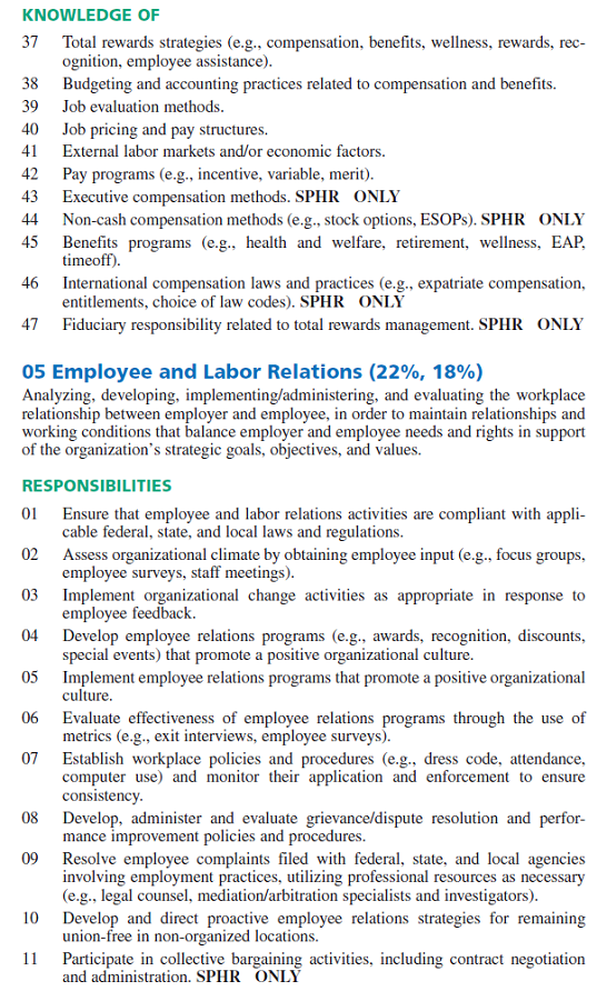 IMPROVING PERFORMANCE at The Hotel Paris  The New Benefits Plan  The Hotel Paris's competitive strategy is To use superior guest service to differentiate the Hotel Paris properties, and to thereby increase the length of stay and return rate of guests, and thus boost revenues and profitability. HR manager Lisa Cruz must now formulate functional policies and activities that support this competitive strategy by eliciting the required employee behaviors and competencies. While the Hotel Paris's benefits (in terms of things like holidays and health care) were comparable to other hotels', Lisa Cruz knew they weren't good enough to support the high-quality service behaviors her company sought. Indeed, the fact that they were roughly comparable to those of similar firms didn't seem to impress the Hotel Paris's employees. Sixty percent of them consistently said they were dissatisfied with their benefits. Lisa's concern (with which the CFO concurred) was that dissatisfaction with benefits contributed to low morale and engagement, and thus to inhibiting the Hotel Paris from achieving its strategic aims. Lisa therefore turned to the task of assessing and redesigning the company's benefits plans. As they reviewed the benefits numbers, Lisa Cruz and the CFO became concerned. They computed several benefits-related metrics for their firm, including benefits costs as a percentage of payroll, sick days per full-time equivalent employee per year, benefits cost/competitor's benefits cost ratio, and workers' compensation experience ratings. The results, said the CFO, offered a good news-bad news situation. On the good side, as noted, the ratios were similar to most competing hotels'. The bad news was that the measures were well below those for high-performing service businesses. The CFO authorized Lisa to design and propose a new benefits plan. Lisa knew there were several things she wanted to accomplish. She wanted a plan that contributed to improved employee morale and engagement. And, she wanted the plan to include elements that made it easier for her employees to do their jobs-so that, as she put it, they could come to work and give their full attention to giving our guests great service, without worrying about child care and other family distractions. The new plan's centerpiece was a proposal for much better family-friendly benefits. Because so many of each hotel's employees were single parents, and because each hotel had to run 24 hours a day, Lisa's team proposed, and the Board approved, setting aside a room in each hotel for an on-site child-care facility and for hiring a trained professional attendant. They considered instituting a flexible work schedule program, but for most of the jobs, this was impractical, because each front-line employee simply had to be there at his or her appointed hour. However, they did institute a new job-sharing program. Now two people could share one housekeeping or front-desk clerk job, as long as the job was covered. One of the metrics Lisa and her team specifically wanted to address was the relatively high absence rate at the Hotel Paris. Because so many of these jobs are front-line jobs-valets, limousine drivers, and front-desk clerks, for instance-absence had a particularly serious effect on metrics like overtime pay and temporary help costs. Here, at the urging of her compensation consultant, Lisa decided to opt for a system similar to Marriott's BENETRADE. With this benefit program, employees can trade the value of some sick days for other benefits. As Lisa put it, I'd rather see our employees using their sick day pay for things like additional health-care benefits, if it means they'll think twice before taking a sick day to run a personal errand. After just less than a year, Lisa and the CFO believe the new program is successful. Their studies suggest that the improved benefits are directly contributing to improved employee morale and commitment, sick days have diminished by 40%, and employee turnover is down 60%. And when they advertise for open positions, over 60% of the applicants cite family-friendly benefits as a top reason for applying to work at the Hotel Paris. Given your answer to question 1-8, explain specifically what other benefits you would recommend the Hotel Paris implement to achieve these behavioral improvements. Question 1  Appendix A, PHR and SPHR Knowledge Base, at the end of this book lists the knowledge someone studying for the HRCI certification exam needs to have in each area of human resource management (such as in Strategic Management, Workforce Planning, and Human Resource Development). In groups of four to five students, do four things: (1) review Appendix A; (2) identify the material in this chapter that relates to the required knowledge Appendix A lists; (3) write four multiple-choice exam questions on this material that you believe would be suitable for inclusion in the HRCI exam; and (4) if time permits, have someone from your team post your team's questions in front of the class, so that students in all teams can answer the exam questions created by the other teams.                                     Question 2  Chip Conley, founder of Joie de Vivre Hospitality, believes that most companies frame their financial incentives in the wrong way. Explain what he means. What does JDV do differently? Question 3  Why does Joie de Vivre offer free hotel stays to all employees as part of its incentive plan? Question 4  According to the video, what separates a world-class organization is its ability to care for its employees in good times and in bad. How did JDV accomplish this during the dot-com crash and post-9/11 industry recession? Question 5  Of the compensation, benefits, and incentives practices we discussed in Chapters 11, 12, and 13, which would you recommend JDV implement, and why? Question 6  Assume you are mediating this dispute. Discuss five creative solutions you would suggest for how the grocers could reduce the health insurance benefits and the cost of their total benefits package without making any employees pay more. Question 7  From the grocery chains' point of view, what is the downside of having two classes of employees, one of which has superior health insurance benefits? How would you suggest they handle the problem? Question 8  Similarly, from the point of view of the union, what are the downsides of having to represent two classes of employees, and how would you suggest handling the situation?