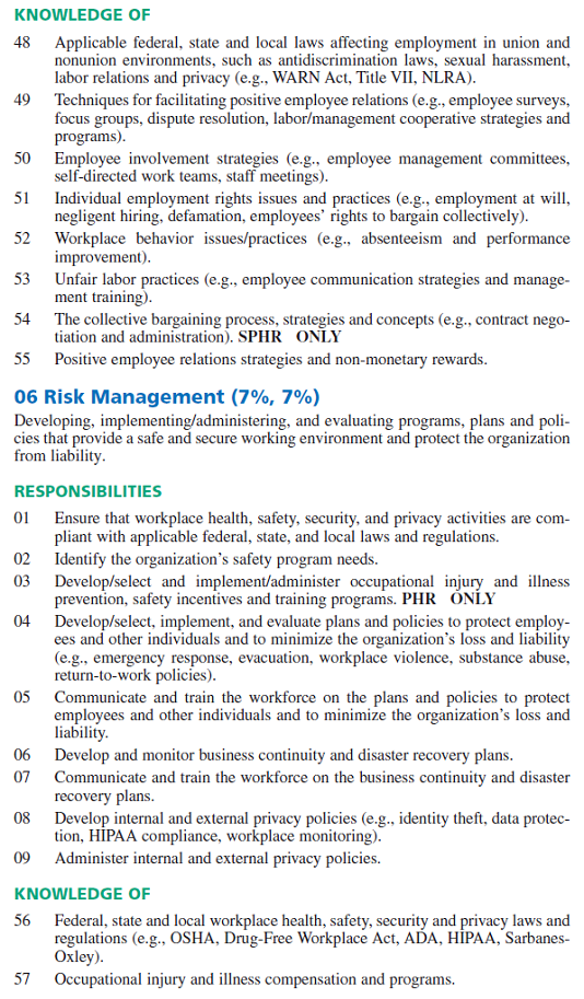 IMPROVING PERFORMANCE at The Hotel Paris  The New Benefits Plan  The Hotel Paris's competitive strategy is To use superior guest service to differentiate the Hotel Paris properties, and to thereby increase the length of stay and return rate of guests, and thus boost revenues and profitability. HR manager Lisa Cruz must now formulate functional policies and activities that support this competitive strategy by eliciting the required employee behaviors and competencies. While the Hotel Paris's benefits (in terms of things like holidays and health care) were comparable to other hotels', Lisa Cruz knew they weren't good enough to support the high-quality service behaviors her company sought. Indeed, the fact that they were roughly comparable to those of similar firms didn't seem to impress the Hotel Paris's employees. Sixty percent of them consistently said they were dissatisfied with their benefits. Lisa's concern (with which the CFO concurred) was that dissatisfaction with benefits contributed to low morale and engagement, and thus to inhibiting the Hotel Paris from achieving its strategic aims. Lisa therefore turned to the task of assessing and redesigning the company's benefits plans. As they reviewed the benefits numbers, Lisa Cruz and the CFO became concerned. They computed several benefits-related metrics for their firm, including benefits costs as a percentage of payroll, sick days per full-time equivalent employee per year, benefits cost/competitor's benefits cost ratio, and workers' compensation experience ratings. The results, said the CFO, offered a good news-bad news situation. On the good side, as noted, the ratios were similar to most competing hotels'. The bad news was that the measures were well below those for high-performing service businesses. The CFO authorized Lisa to design and propose a new benefits plan. Lisa knew there were several things she wanted to accomplish. She wanted a plan that contributed to improved employee morale and engagement. And, she wanted the plan to include elements that made it easier for her employees to do their jobs-so that, as she put it, they could come to work and give their full attention to giving our guests great service, without worrying about child care and other family distractions. The new plan's centerpiece was a proposal for much better family-friendly benefits. Because so many of each hotel's employees were single parents, and because each hotel had to run 24 hours a day, Lisa's team proposed, and the Board approved, setting aside a room in each hotel for an on-site child-care facility and for hiring a trained professional attendant. They considered instituting a flexible work schedule program, but for most of the jobs, this was impractical, because each front-line employee simply had to be there at his or her appointed hour. However, they did institute a new job-sharing program. Now two people could share one housekeeping or front-desk clerk job, as long as the job was covered. One of the metrics Lisa and her team specifically wanted to address was the relatively high absence rate at the Hotel Paris. Because so many of these jobs are front-line jobs-valets, limousine drivers, and front-desk clerks, for instance-absence had a particularly serious effect on metrics like overtime pay and temporary help costs. Here, at the urging of her compensation consultant, Lisa decided to opt for a system similar to Marriott's BENETRADE. With this benefit program, employees can trade the value of some sick days for other benefits. As Lisa put it, I'd rather see our employees using their sick day pay for things like additional health-care benefits, if it means they'll think twice before taking a sick day to run a personal errand. After just less than a year, Lisa and the CFO believe the new program is successful. Their studies suggest that the improved benefits are directly contributing to improved employee morale and commitment, sick days have diminished by 40%, and employee turnover is down 60%. And when they advertise for open positions, over 60% of the applicants cite family-friendly benefits as a top reason for applying to work at the Hotel Paris. Given your answer to question 1-8, explain specifically what other benefits you would recommend the Hotel Paris implement to achieve these behavioral improvements. Question 1  Appendix A, PHR and SPHR Knowledge Base, at the end of this book lists the knowledge someone studying for the HRCI certification exam needs to have in each area of human resource management (such as in Strategic Management, Workforce Planning, and Human Resource Development). In groups of four to five students, do four things: (1) review Appendix A; (2) identify the material in this chapter that relates to the required knowledge Appendix A lists; (3) write four multiple-choice exam questions on this material that you believe would be suitable for inclusion in the HRCI exam; and (4) if time permits, have someone from your team post your team's questions in front of the class, so that students in all teams can answer the exam questions created by the other teams.                                     Question 2  Chip Conley, founder of Joie de Vivre Hospitality, believes that most companies frame their financial incentives in the wrong way. Explain what he means. What does JDV do differently? Question 3  Why does Joie de Vivre offer free hotel stays to all employees as part of its incentive plan? Question 4  According to the video, what separates a world-class organization is its ability to care for its employees in good times and in bad. How did JDV accomplish this during the dot-com crash and post-9/11 industry recession? Question 5  Of the compensation, benefits, and incentives practices we discussed in Chapters 11, 12, and 13, which would you recommend JDV implement, and why? Question 6  Assume you are mediating this dispute. Discuss five creative solutions you would suggest for how the grocers could reduce the health insurance benefits and the cost of their total benefits package without making any employees pay more. Question 7  From the grocery chains' point of view, what is the downside of having two classes of employees, one of which has superior health insurance benefits? How would you suggest they handle the problem? Question 8  Similarly, from the point of view of the union, what are the downsides of having to represent two classes of employees, and how would you suggest handling the situation?