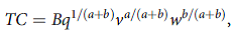 In Problem 6.7, we introduced the Cobb-Douglas production function of the form q = K a L b. The cost function that can be derived from this production function is Where B is a constant, and v and w are the costs of K and L, respectively. The marginal cost function is a. To understand these functions, suppose a = b = 0:5. Does this function exhibit constant returns to scale? What is the cost function now? Does the cost function exhibit economies or diseconomies of scale? How important are each of the input prices in this function? b. Now return to the Cobb-Douglas cost function in its more general form. Discuss the role of the exponent of q. How does the value of this exponent relate to the returns to scale exhibited by its underlying production function? How do the returns to scale in the production function affect the shape of the firm's total cost curve? c. Refer to problem 7.6d for a definition of S, a measure of the degree of economies of scale. Compute S for the general Cobb-Douglas form. Relate S to the exponent on q in the cost function and the returns to scale found in the previous part of this question. d. Discuss how the relative sizes of a and b affect this cost function. Explain how the sizes of these exponents affect the extent to which the total cost function is shifted by changes in each of the input prices. e. Taking natural logarithms of the Cobb-Douglas cost function yields Why might this form of the function be especially useful? What do the coefficients of the log terms in the function tell you? f. The cost function in part d can be generalized by adding more terms. This new function is called the Translog Cost Function, and it is used in much empirical research. A nice introduction to the function is provided by the Christenson and Greene paper on electric power generation references in Table 1 of Application 7.3. The paper also contains an estimate of the Cobb-Douglas cost function that is of the general form given in part d. Can you find this in the paper?