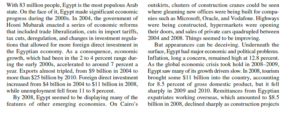 Revolution in Egypt             Political risks in Egypt seem to be increasing again, and the country seems to be retreating from democracy, largely due to intervention by the military. As a manager in an international business, how would the current turmoil and political uncertainty in Egypt influence your investment decisions, and what does this mean for the future of the Egyptian economy