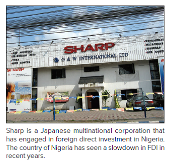 Foreign Direct Investment in Nigeria                          Nigeria's government is currently fighting a vicious insurgency mounted by Boko Haram in the country's remote and sparsely populated northeast. Should this be of concern to potential foreign investors, most of who invest in the country's populated southern regions