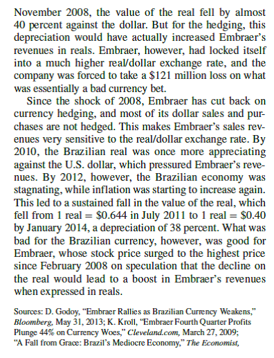 Embraer and the Wild Ride of the Brazilian Real              What does the recent economic history of Brazil tell you about the relationship between price inflation and exchange rates What other factors might determine exchange rates for the Brazilian real
