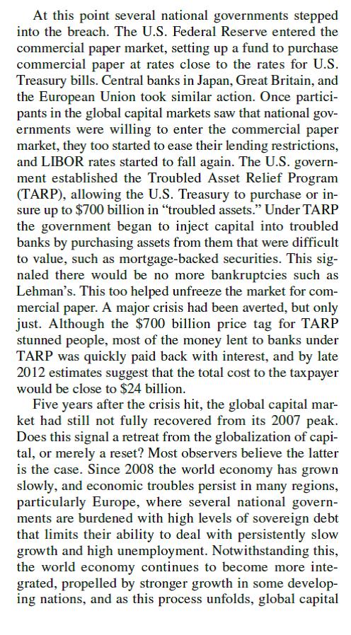 Declining Cross-Border Capital Flows-Retreat or Reset              In retrospect,were central banks justified in stepping in as aggressively as they did to shore up the global financial system If they had not done so, and instead let more large financial institutions fail, what would have been the consequence