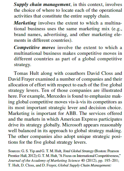 Global Strategy Levers              Do you think your answers in question 1 will change over time; if so, how