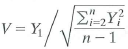 Suppose Y i is distributed i.i.d. N (0, 2 ) for i = 1, 2,..., n. a. Show that b. Show that is distributed c. Show that E ( W ) = n. d. Show that is distributed t n -1.