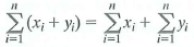 (Review of summation notation.) Let x l,... ,x n denote a sequence of numbers, y 1... ,y n denote another sequence of numbers, and a, b, and c denote three constants. Show that a. b. c. d.